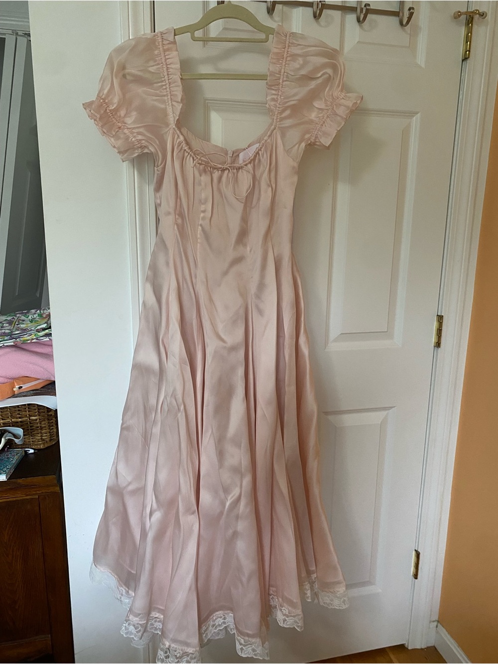 NWT Selkie Garden Party Dress Silk Satin size M